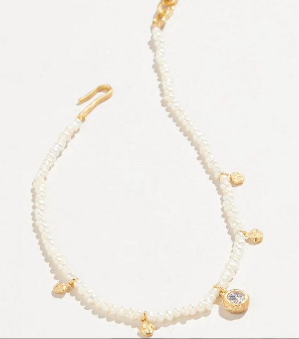 Joanna Laura Constantine CHOCKER WITH PENDANT AND MINI PEARLS