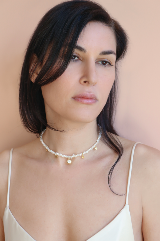 Joanna Laura Constantine CHOCKER WITH PENDANT AND MINI PEARLS