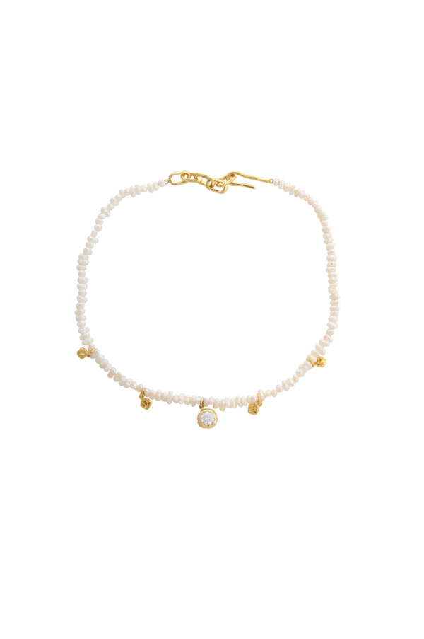 joanna laura constantine CHOCKER WITH PENDANT AND MINI PEARLS