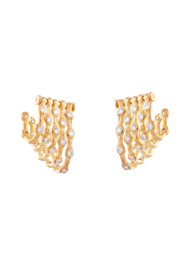 joanna laura constantine CURVED WAVE HOOPS EARRINGS WITH HANDSET STONES