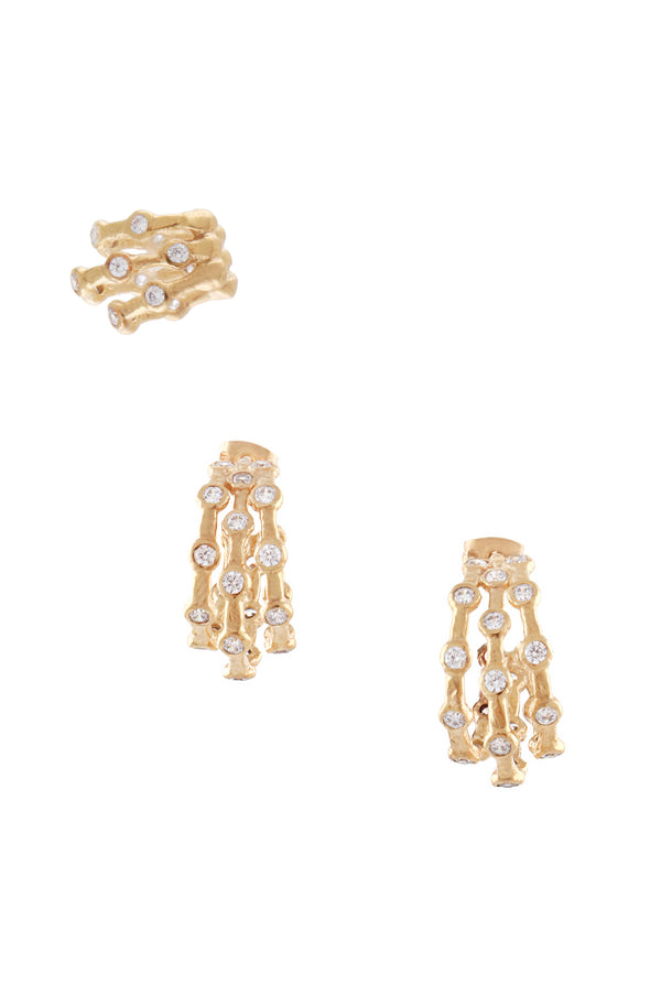 joanna laura constantine FEMININE WAVES EAR-SET WITH STONES