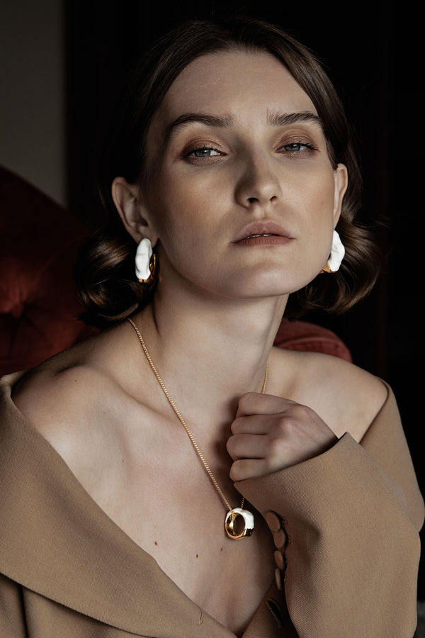 Joanna Laura Constantine FEMININE WAVES HOOP EARRINGS