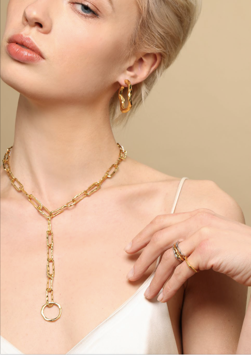 Joanna Laura Constantine GOLD AND SILVER PLATED WAVES SET OF FOUR RINGS