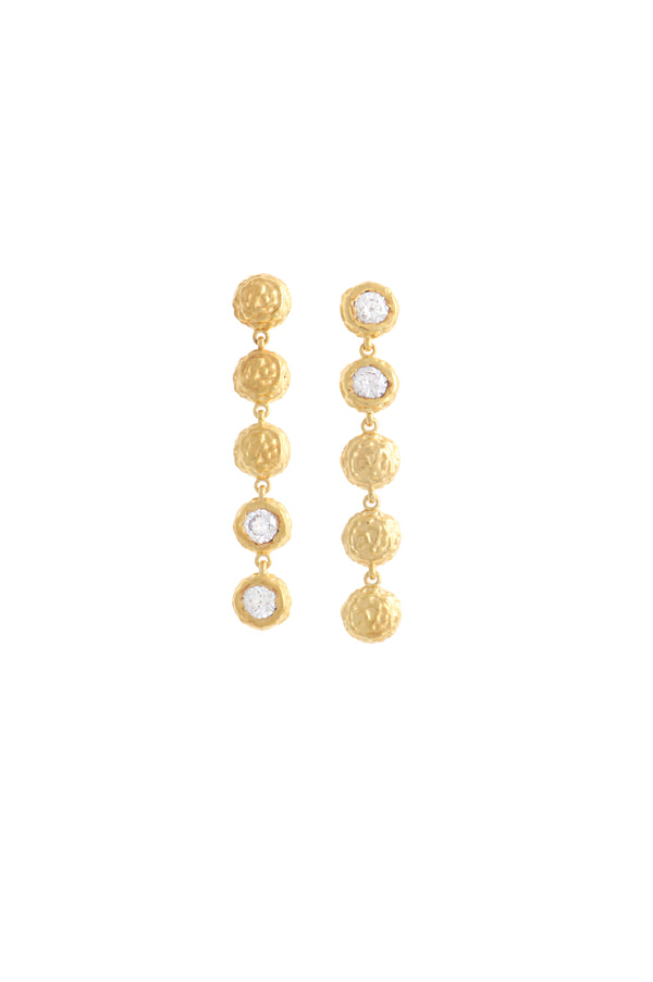 joanna laura constantine GOLD PLATED EYES EARRINGS WITH CUBIC ZIRCONIA