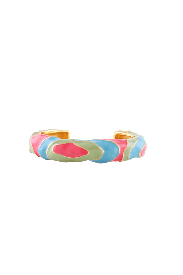 joanna laura constantine GOLD PLATED WAVE CUFF WITH ENAMEL