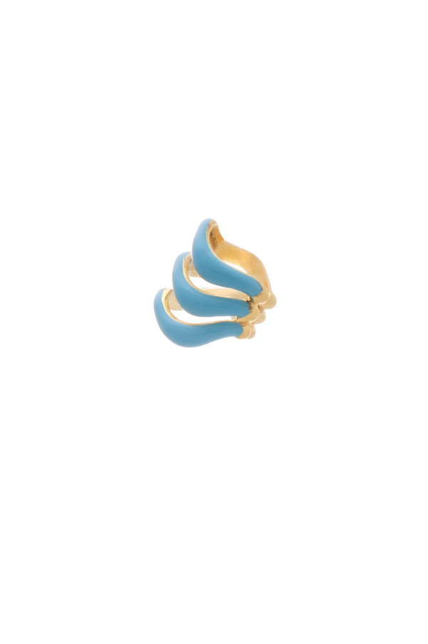 joanna laura constantine WAVE EAR-CUFF WITH ENAMEL