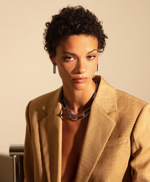 Joanna Laura Constantine LARGE WAVE HOOP EARRINGS WITH ENAMEL