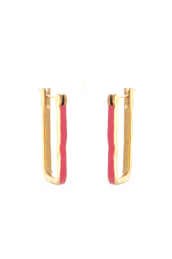 joanna laura constantine LARGE WAVE HOOP EARRINGS WITH ENAMEL
