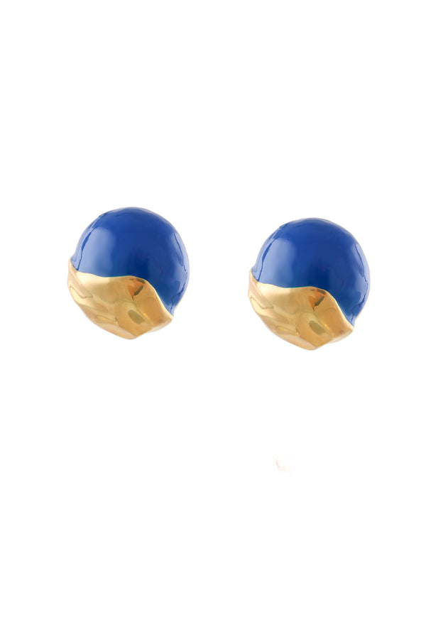 joanna laura constantine LARGE WAVE ORBS STUD EARRINGS WITH ENAMEL