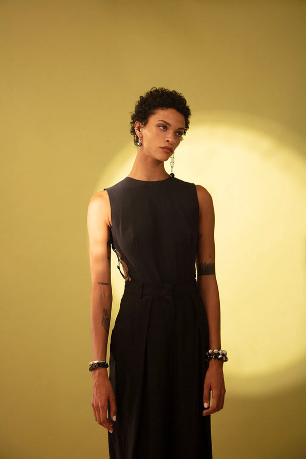 Joanna Laura Constantine LARGE WHITE RHODIUM PLATED WAVE ORBS BRACELET