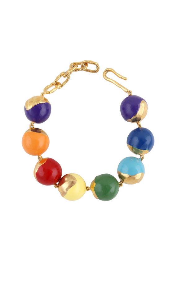 joanna laura constantine MEDIUM ORBS BRACELET WITH MULTICOLORED ENAMEL