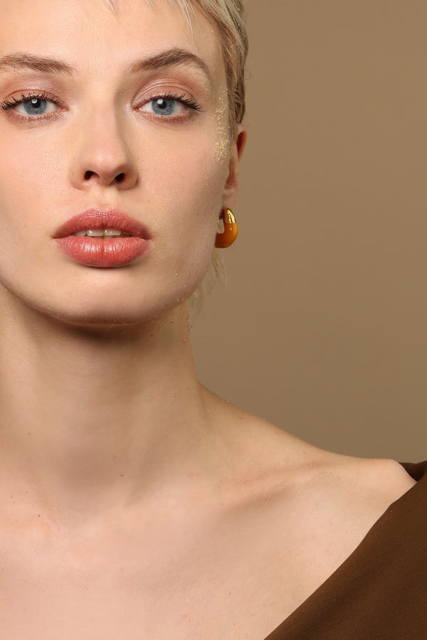 Joanna Laura Constantine Medium Wave Earrings With Turquoise Enamel