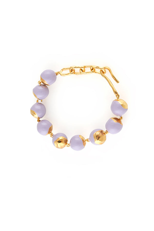 joanna laura constantine MINI WAVE ORBS BRACELET WITH LILAC ENAMEL
