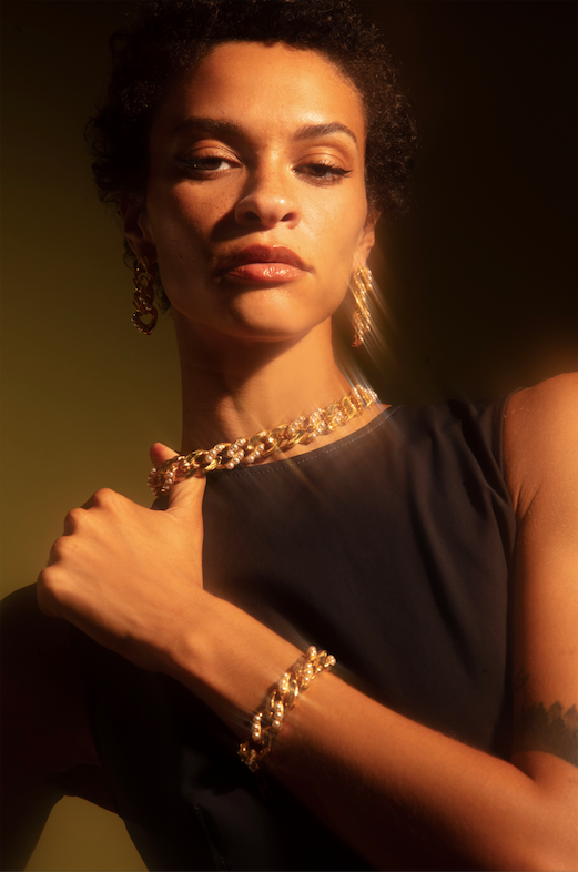 Joanna Laura Constantine MISMATCHED CHAIN EARRINGS WITH PEARL