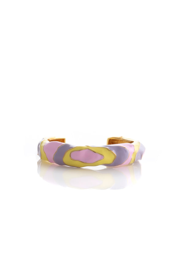 joanna laura constantine MULTICOLORED WAVE BANGLE WITH ENAMEL
