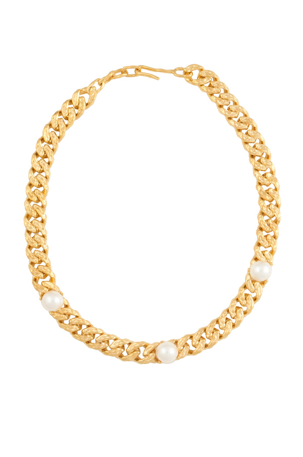 joanna laura constantine STATEMENT GOLD PLATED WAVE CHAIN NECKLACE