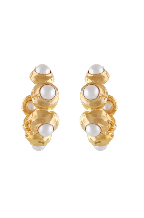 joanna laura constantine STATEMENT HOOP EARRINGS WITH PEARLS