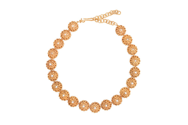 joanna laura constantine STATEMENT TWISTED WIRE NECKLACE WITH MINI PEARLS