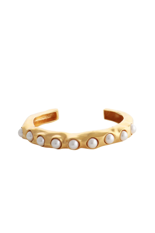 joanna laura constantine STATEMENT WAVE CUFF WITH PEARLS