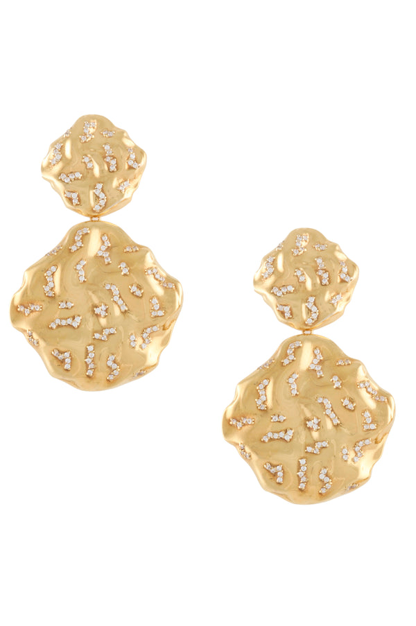 joanna laura constantine STATEMENT WAVE EARRINGS WITH PAVE
