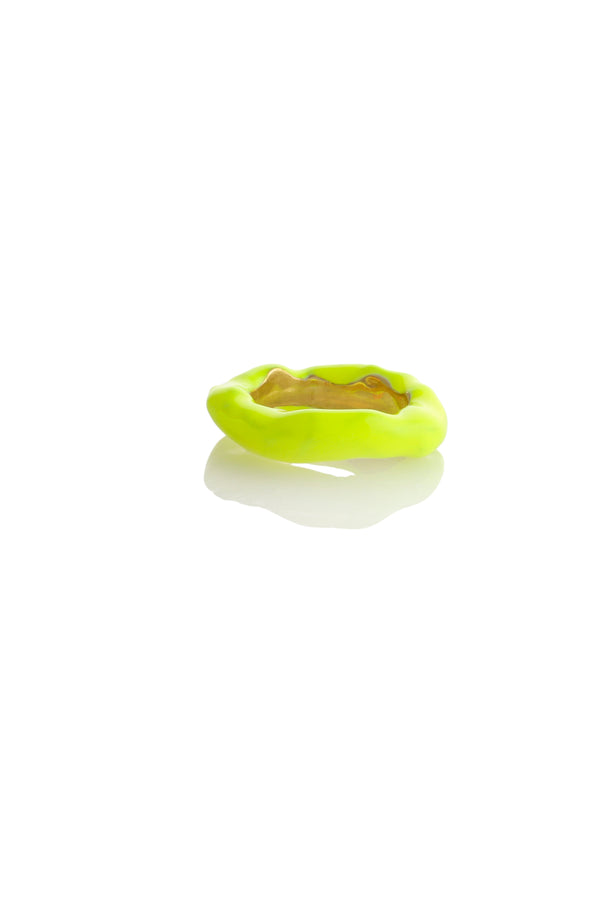 joanna laura constantine STATEMENT WAVE RING WITH NEON ENAMEL