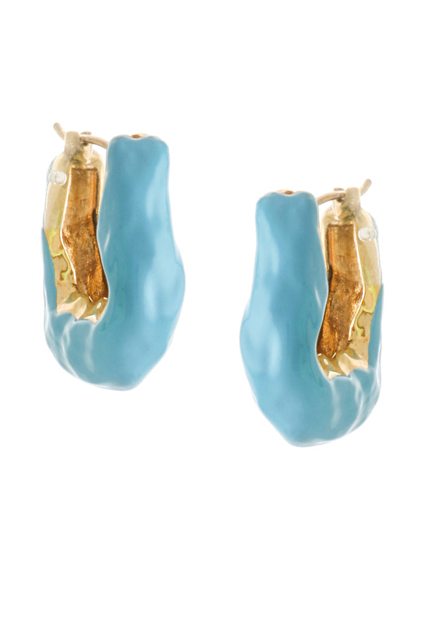 joanna laura constantine STATEMENT WAVES HOOPS WITH ENAMEL