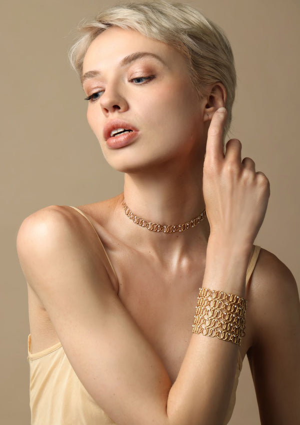 Joanna Laura Constantine TWISTED WIRE CHOCKER WITH MINI PEARLS