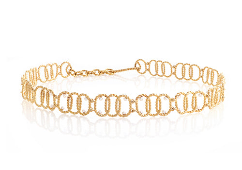 joanna laura constantine TWISTED WIRE CHOCKER WITH MINI PEARLS