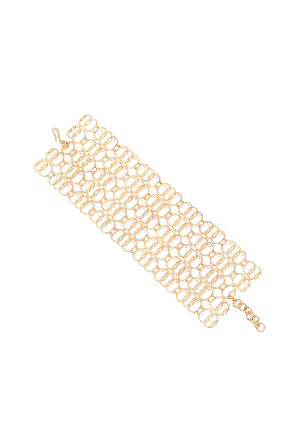 joanna laura constantine TWISTED WIRE STATEMENT BRACELET WITH MINI PEARLS