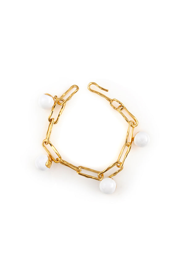 joanna laura constantine WAVE CHAIN BRACELET CHAIN WITH ENAMELED ORBS