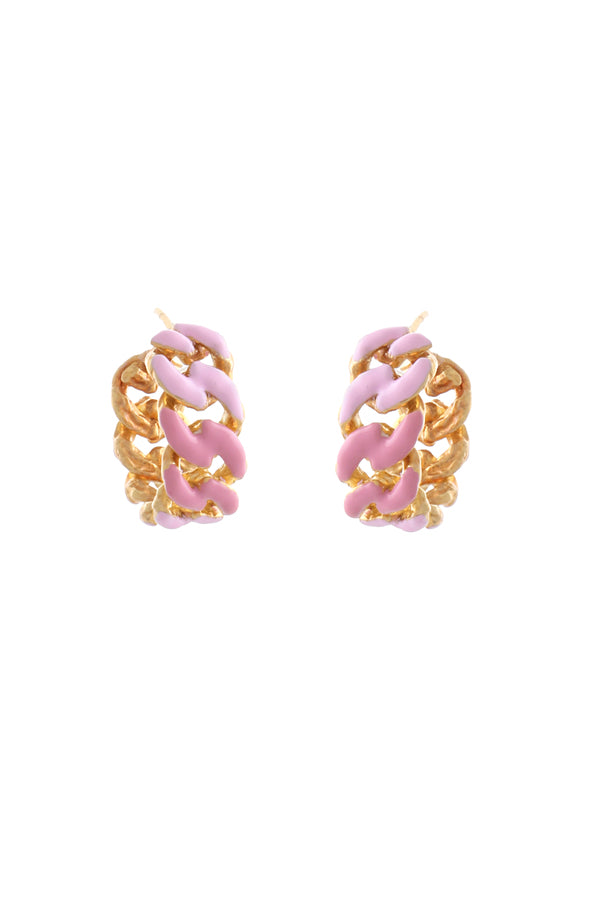 joanna laura constantine WAVE CHAIN EARRINGS WITH ENAMEL