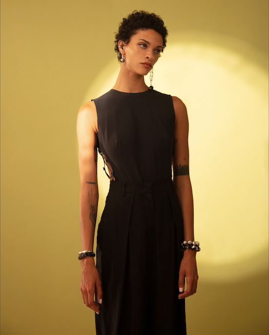 Joanna Laura Constantine WAVE CUFF WITH ENAMEL DETAILS