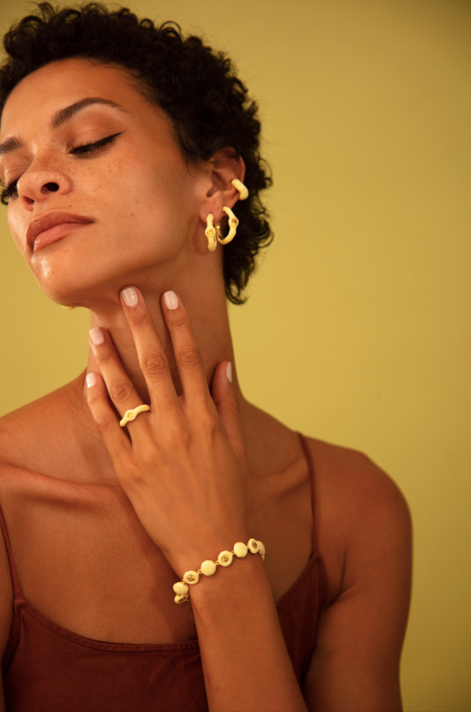 Joanna Laura Constantine WAVE ENAMEL RING WITH STONE