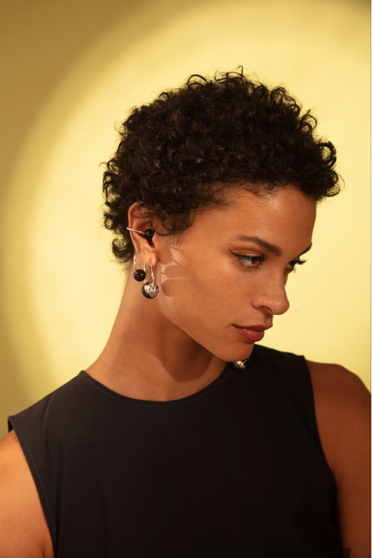 Joanna Laura Constantine WAVE HOOP EAR-SET WITH ENAMEL