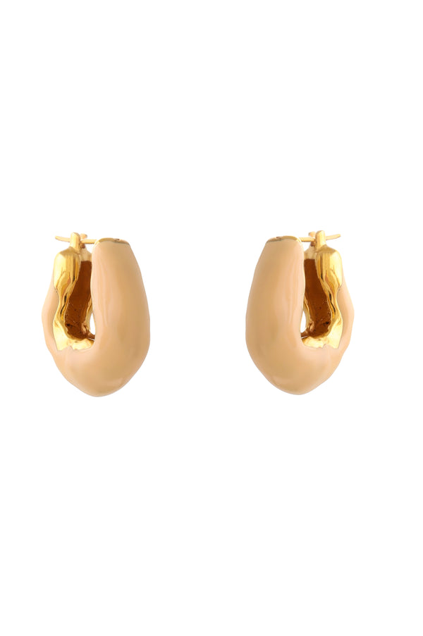 joanna laura constantine WAVE HOOP EARRINGS WITH ENAMEL