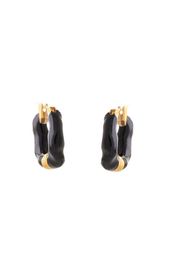 joanna laura constantine WAVE HOOP EARRINGS WITH ENAMEL