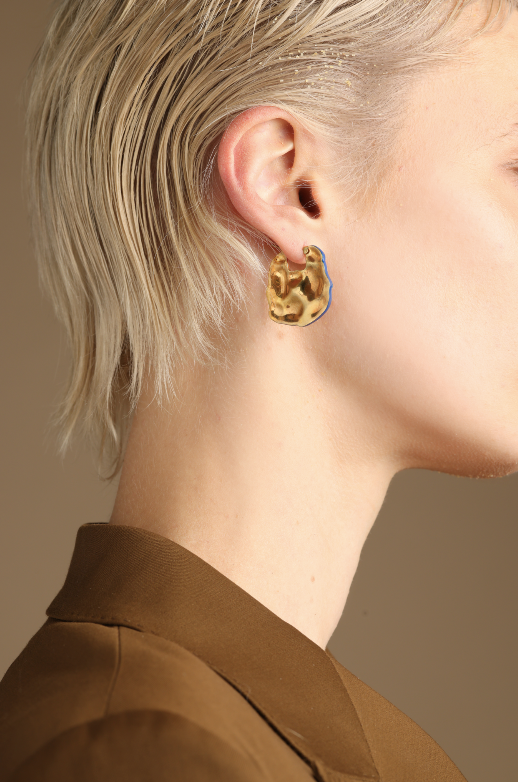 Joanna Laura Constantine WAVE HOOP EARRINGS WITH ENAMEL