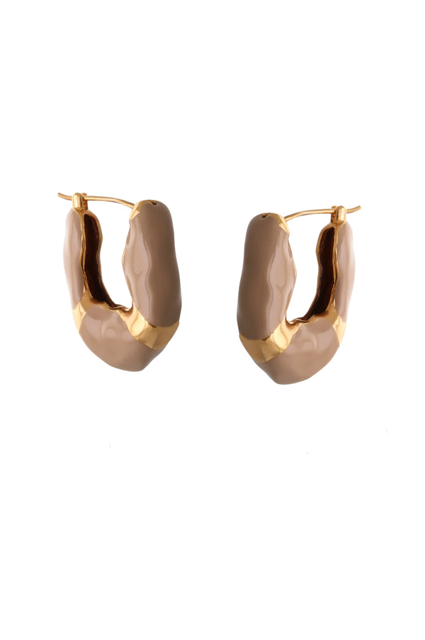 joanna laura constantine WAVE HOOP EARRINGS WITH ENAMEL