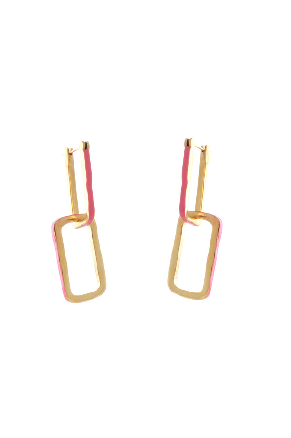 joanna laura constantine WAVE LINKED EARRINGS WITH ENAMEL