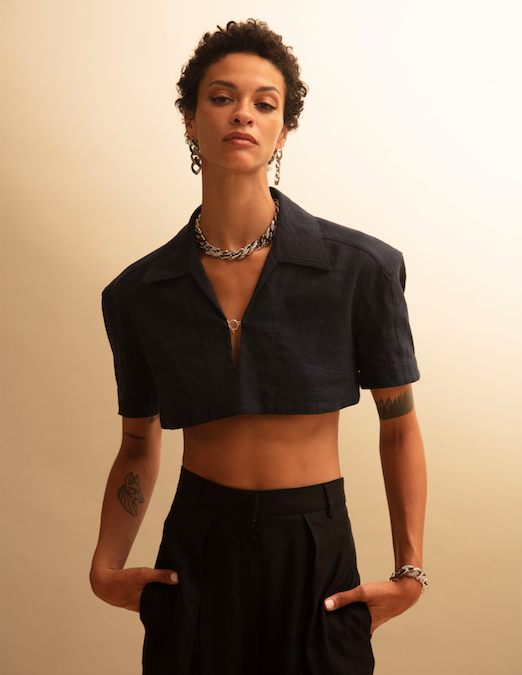 Joanna Laura Constantine WHITE RHODIUM PLATED CHAIN BRACELET WITH ENAMEL