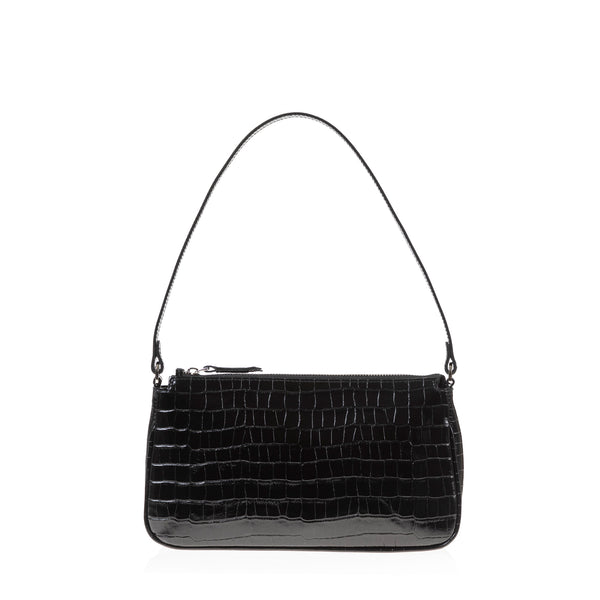 joanna maxham Baguette (Black Croc-Embossed)