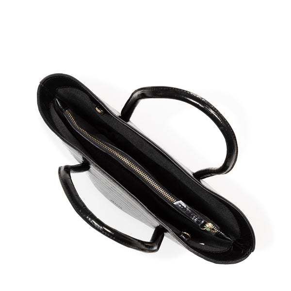 Joanna Maxham Lady's Gambit (Black Croc-Embossed)