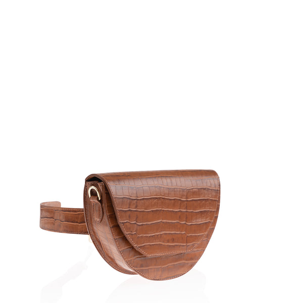 Joanna Maxham Lune Saddle Bag (Saddle Croco)