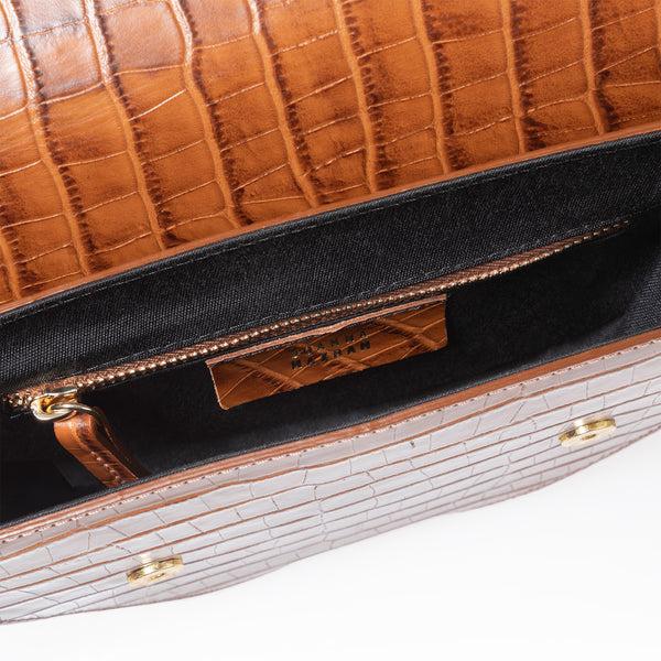 Joanna Maxham Lune Saddle Bag (Saddle Croco)