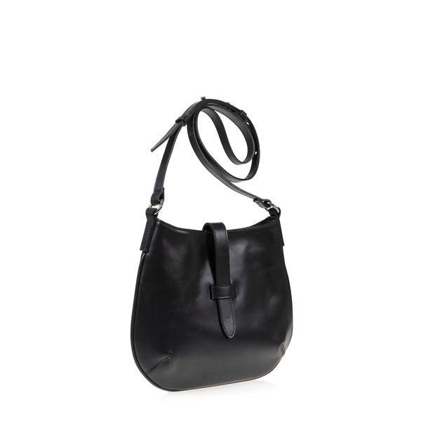 Joanna Maxham Tulip Crossbody Bag (Black Leather)