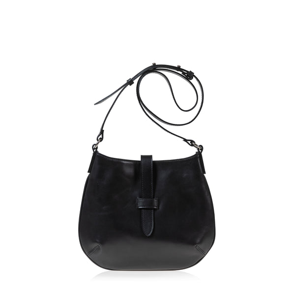 joanna maxham Tulip Crossbody Bag (Black Leather)