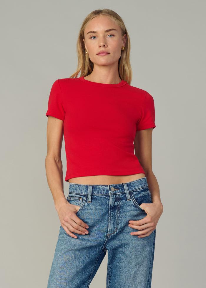 joe's THE BABY TEE CHERRY RED
