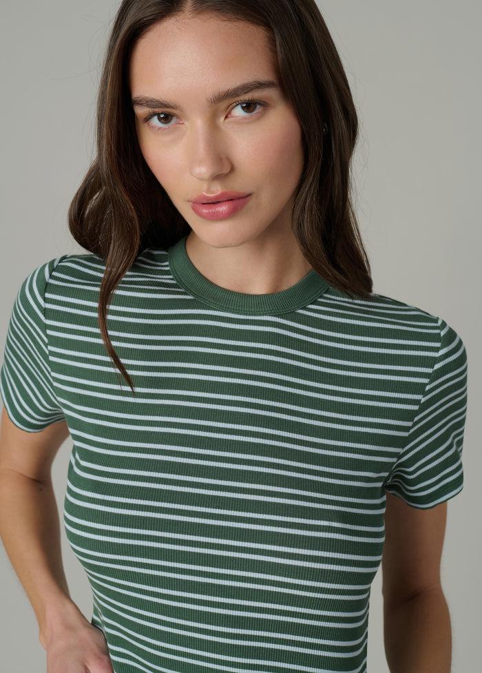 Joe's THE BABY TEE CILANTRO SKY STRIPE