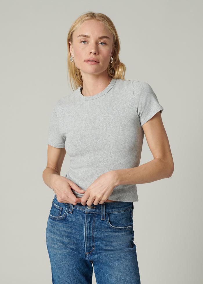 joe's THE BABY TEE HEATHER GREY