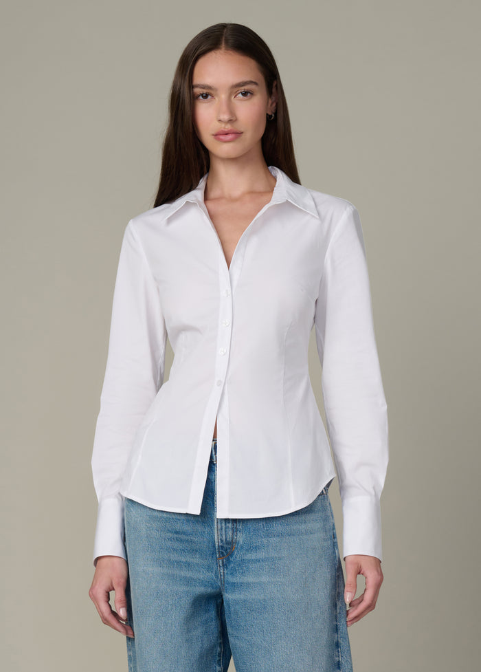joe's THE CORA SLIM FIT SHIRT WHITE